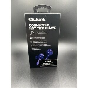 Skullcandy Bluetooth Earbuds. "Stay Connected Not Tied Down" In Box With Acc